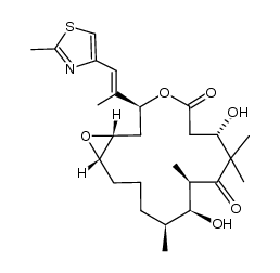 [1R,3S,7S,10R,11S,12S,16S]-7,11-dihydroxy-8,8,10,12-tetramethyl-3-[(E)-1-[2-methylthiazol-4-yl]prop-1-en-2-yl]-4,17-dioxabicyclo[14.1.0]heptadecane-5,9-dione结构式