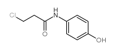 3-chloro-N-(4-hydroxyphenyl)propanamide结构式