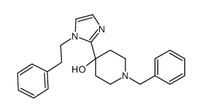 1-benzyl-4-[1-(2-phenylethyl)imidazol-2-yl]piperidin-4-ol结构式