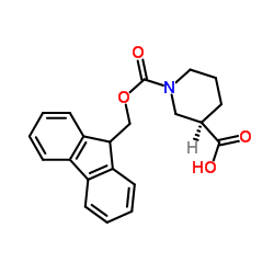 (R)-1-芴甲氧羰基哌啶-3-甲酸结构式
