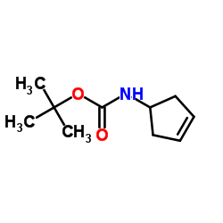 1-(N-Boc-氨基)-3-环戊烯结构式