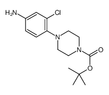 4-(4-Boc-哌嗪-1-基)-3-氯苯胺结构式