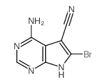 4-氨基-6-溴-7H-吡咯并[2,3-d]嘧啶-5-甲腈结构式