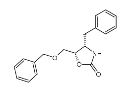 (4S,5S)-4-benzyl-5-benzyloxymethyl-1,3-oxazolidin-2-one结构式