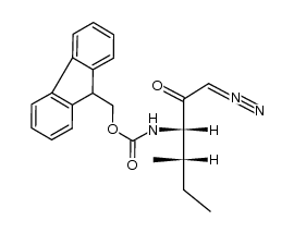 Fmoc-L-isoleucyl(diazo)methane结构式