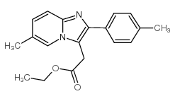 ETHYL 2-(6-METHYL-2-(P-TOLYL)IMIDAZO[1,2-A]PYRIDIN-3-YL)ACETATE结构式