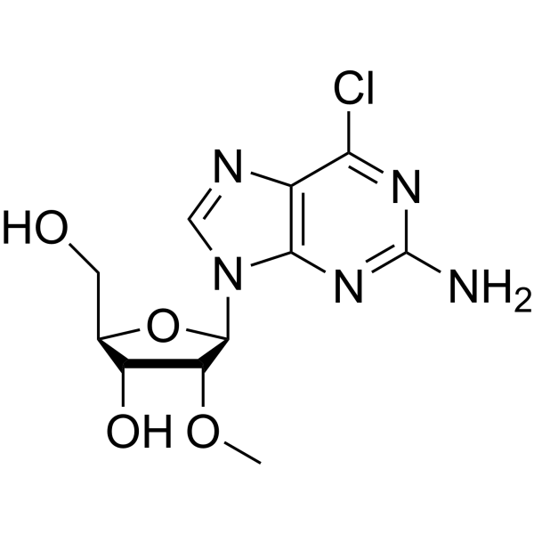 2-Amino-6-chloropurine-9-(2'-O-Methyl)riboside结构式