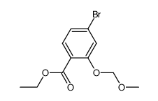 ethyl 4-bromo-2-(methoxymethoxy)benzoate结构式