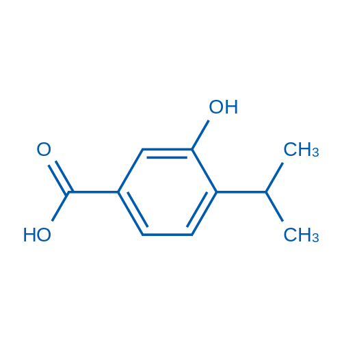 3-hydroxy-4-propan-2-ylbenzoic acid结构式