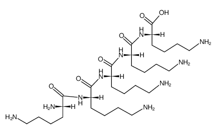 H-Lys-Lys-Lys-Lys-Lys-OH acetate salt结构式