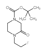 1-(2'-FLUORO)ETHYL-4-(TERT-BUTYLOXYCARBONYL)PIPERAZIN-2-ONE结构式