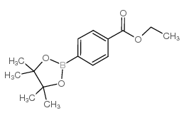 4-(4,4,5,5-四甲基-1,3,2-二氧硼戊环-2-基)苯甲酸乙酯结构式