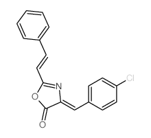 5(4H)-Oxazolone,4-[(4-chlorophenyl)methylene]-2-(2-phenylethenyl)-结构式
