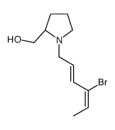 [(2S)-1-(4-bromohexa-2,4-dienyl)pyrrolidin-2-yl]methanol结构式