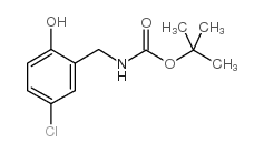TERT-BUTYL 5-CHLORO-2-HYDROXYBENZYLCARBAMATE结构式