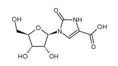 1-(β-D-ribofuranosyl)-2-oxo-4-imidazoline-4-carboxylic acid结构式