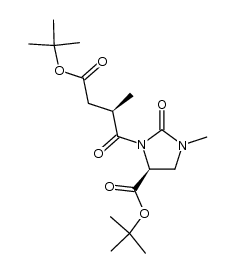 (S)-tert-butyl 3-((R)-4-(tert-butoxy)-2-methyl-4-oxobutanoyl)-1-methyl-2-oxoimidazolidine-4-carboxylate结构式
