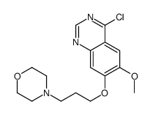 4-氯-6-甲氧基-7-[3-(4-吗啉)丙氧基]喹唑啉结构式