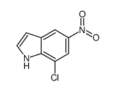 7-chloro-5-nitro-1H-indole结构式
