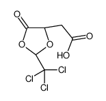 2-[(4S)-5-oxo-2-(trichloromethyl)-1,3-dioxolan-4-yl]acetic acid结构式