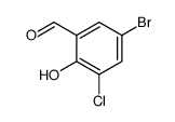 5-Bromo-3-chloro-2-hydroxybenzaldehyde结构式