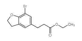 3-(7-溴-2,3-二氢-1-苯并呋喃-5-基)丙酸乙酯结构式