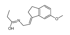 (E)-N-[2-(2,3-Dihydro-6-methoxy-1H-inden-1-ylidene)ethyl]propanamide结构式