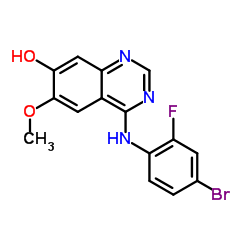 4-(4-溴-2-氟苯胺基)-7-羟基-6-甲氧基喹唑啉结构式