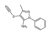 (5-amino-3-methyl-1-phenylpyrazol-4-yl) thiocyanate结构式