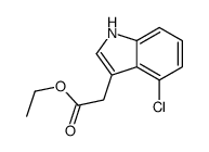 ethyl 2-(4-chloro-1H-indol-3-yl)acetate结构式