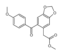 methyl 2-[6-(4-methoxybenzoyl)-1,3-benzodioxol-5-yl]acetate结构式