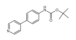 tert-butyl 4-(pyridin-4-yl)phenylcarbamate结构式