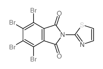 1H-Isoindole-1,3(2H)-dione,4,5,6,7-tetrabromo-2-(2-thiazolyl)-结构式