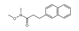 N-methoxy-N-methyl-3-(2-naphthyl)propanamide结构式