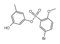 3-(5-bromo-2-methoxyphenylsulfonyloxy)-5-methylphenol结构式