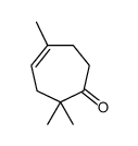 2,2,5-trimethyl-4-cyclohepten-1-one结构式