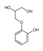 3-(2-Hydroxyphenoxy)-1,2-propanediol结构式