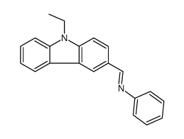 1-(9-ethylcarbazol-3-yl)-N-phenylmethanimine结构式
