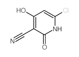 6-chloro-2-hydroxy-4-oxo-1H-pyridine-3-carbonitrile结构式