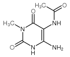 5-乙酰氨基-6-氨基-3-甲基尿嘧啶(AAMU)结构式