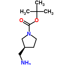 (S)-1-Boc-3-氨甲基吡咯烷结构式