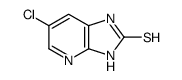 6-氯-1,3-二氢-2H-咪唑并[4,5-b]吡啶-2-硫酮结构式