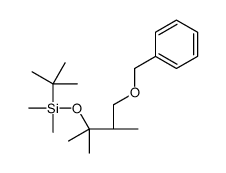 {[(3S)-4-(Benzyloxy)-2,3-dimethyl-2-butanyl]oxy}(dimethyl)(2-meth yl-2-propanyl)silane结构式