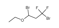 ethyl-1,3-dibromo-3,3-difluoropropyl ether结构式