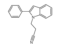2-phenyl-1H-indole-1-propiononitrile结构式