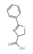 2-苯基-4,5-二氢-噻唑-4-羧酸结构式