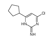 4-chloro-6-cyclopentylpyrimidin-2-amine结构式