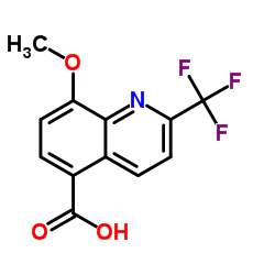 8-甲氧基-2-三氟甲基喹啉-5-羧酸结构式