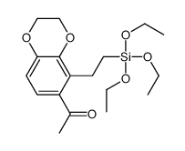 1-[5-(2-triethoxysilylethyl)-2,3-dihydro-1,4-benzodioxin-6-yl]ethanone结构式