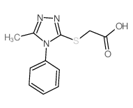 [(5-甲基-4-苯基-4H-1,2,4-三唑-3-基)硫代]乙酸结构式